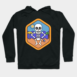 Skull enjoying the summer vibes Hoodie